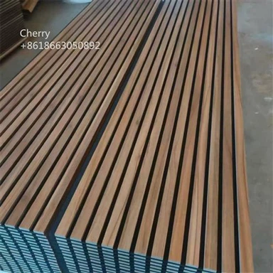Panel Dinding Slat Akustik Kayu